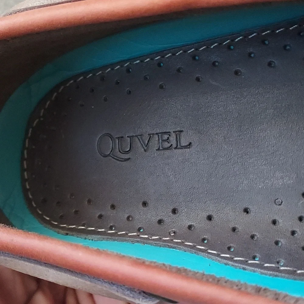 Quvel Men's Leather Brown Boat Shoes Sz-12